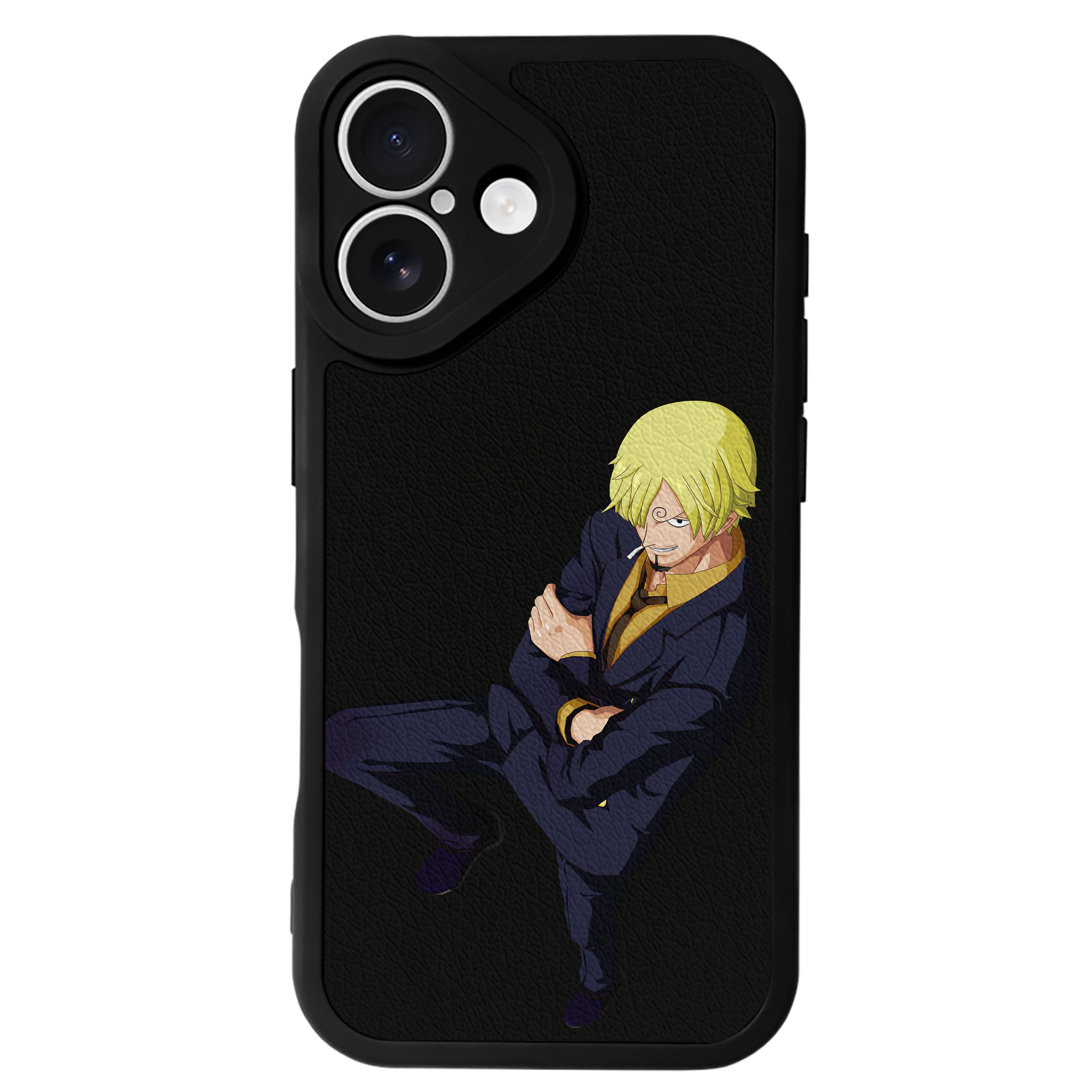 （画像用） ワンピース サンジ ONE PIECE Sanji 【iPhone 16シリーズ対応】シリコンスマホケース（レザー調） 材質：シリコン